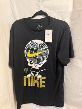 NWT Nike Dri Fit Globe Character Graphic T Shirt L